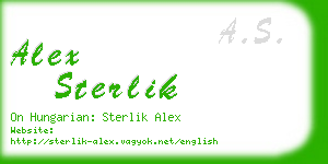 alex sterlik business card